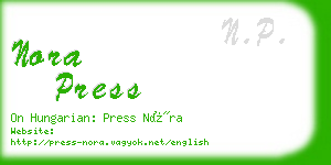 nora press business card